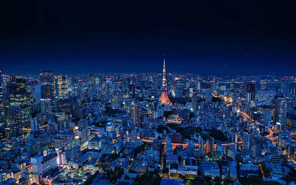 Tokyo skyline at night